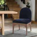  Color_Natural/ Navy -- Waldorf Navy Chenille Fabric Upholstered Dining Side Chair IMAGE 2
