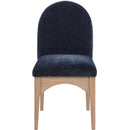  Color_Natural/ Navy -- Waldorf Navy Chenille Fabric Upholstered Dining Side Chair IMAGE 3