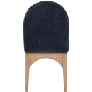  Color_Natural/ Navy -- Waldorf Navy Chenille Fabric Upholstered Dining Side Chair IMAGE 4