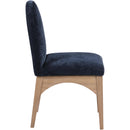  Color_Natural/ Navy -- Waldorf Navy Chenille Fabric Upholstered Dining Side Chair IMAGE 5