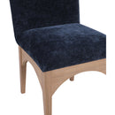  Color_Natural/ Navy -- Waldorf Navy Chenille Fabric Upholstered Dining Side Chair IMAGE 7