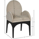 Meridian Waldorf Beige Chenille Fabric Dining Chair IMAGE 8