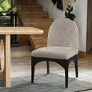 Meridian Waldorf Beige Chenille Fabric Dining Chair IMAGE 2