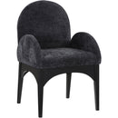Meridian Waldorf Black Chenille Fabric Dining Chair IMAGE 1