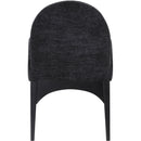  Color_Black -- Waldorf Black Chenille Fabric Upholstered Dining Arm Chair IMAGE 3