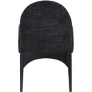 Meridian Waldorf Black Chenille Fabric Dining Chair IMAGE 3