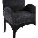  Color_Black -- Waldorf Black Chenille Fabric Upholstered Dining Arm Chair IMAGE 7