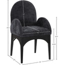 Meridian Waldorf Black Chenille Fabric Dining Chair IMAGE 8