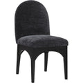  Color_Black -- Waldorf Black Chenille Fabric Upholstered Dining Side Chair IMAGE 1