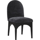 Meridian Waldorf Black Chenille Fabric Dining Chair IMAGE 1