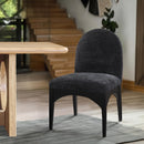  Color_Black -- Waldorf Black Chenille Fabric Upholstered Dining Side Chair IMAGE 2