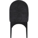  Color_Black -- Waldorf Black Chenille Fabric Upholstered Dining Side Chair IMAGE 3