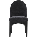  Color_Black -- Waldorf Black Chenille Fabric Upholstered Dining Side Chair IMAGE 4