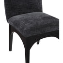  Color_Black -- Waldorf Black Chenille Fabric Upholstered Dining Side Chair IMAGE 6