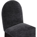  Color_Black -- Waldorf Black Chenille Fabric Upholstered Dining Side Chair IMAGE 7