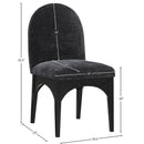 Meridian Waldorf Black Chenille Fabric Dining Chair IMAGE 8