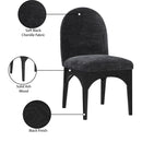 Color_Black -- Waldorf Black Chenille Fabric Upholstered Dining Side Chair IMAGE 9