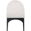  Color_Black/ Cream -- Waldorf Cream Chenille Fabric Upholstered Dining Arm Chair IMAGE 3