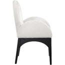  Color_Black/ Cream -- Waldorf Cream Chenille Fabric Upholstered Dining Arm Chair IMAGE 5