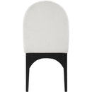  Color_Black/ Cream -- Waldorf Cream Chenille Fabric Upholstered Dining Side Chair IMAGE 3