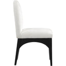  Color_Black/ Cream -- Waldorf Cream Chenille Fabric Upholstered Dining Side Chair IMAGE 5