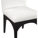  Color_Black/ Cream -- Waldorf Cream Chenille Fabric Upholstered Dining Side Chair IMAGE 6