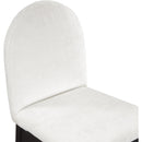  Color_Black/ Cream -- Waldorf Cream Chenille Fabric Upholstered Dining Side Chair IMAGE 7