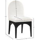  Color_Black/ Cream -- Waldorf Cream Chenille Fabric Upholstered Dining Side Chair IMAGE 8