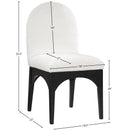 Meridian Waldorf Cream Chenille Fabric Dining Chair IMAGE 8