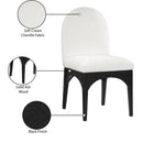 Meridian Waldorf Cream Chenille Fabric Dining Chair IMAGE 9