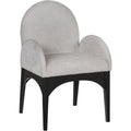  Color_Black/ Grey -- Waldorf Grey Chenille Fabric Upholstered Dining Arm Chair IMAGE 1