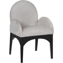  Color_Black/ Grey -- Waldorf Grey Chenille Fabric Upholstered Dining Arm Chair IMAGE 1