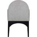  Color_Black/ Grey -- Waldorf Grey Chenille Fabric Upholstered Dining Arm Chair IMAGE 3