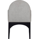 Meridian Waldorf Grey Chenille Fabric Dining Chair IMAGE 3
