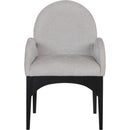  Color_Black/ Grey -- Waldorf Grey Chenille Fabric Upholstered Dining Arm Chair IMAGE 4