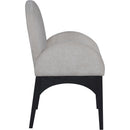  Color_Black/ Grey -- Waldorf Grey Chenille Fabric Upholstered Dining Arm Chair IMAGE 5