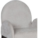  Color_Black/ Grey -- Waldorf Grey Chenille Fabric Upholstered Dining Arm Chair IMAGE 6
