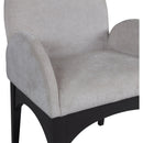  Color_Black/ Grey -- Waldorf Grey Chenille Fabric Upholstered Dining Arm Chair IMAGE 7