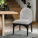  Color_Black/ Grey -- Waldorf Grey Chenille Fabric Upholstered Dining Side Chair IMAGE 2