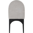  Color_Black/ Grey -- Waldorf Grey Chenille Fabric Upholstered Dining Side Chair IMAGE 3