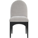  Color_Black/ Grey -- Waldorf Grey Chenille Fabric Upholstered Dining Side Chair IMAGE 4