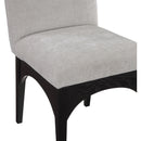 Color_Black/ Grey -- Waldorf Grey Chenille Fabric Upholstered Dining Side Chair IMAGE 6