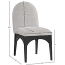 Meridian Waldorf Grey Chenille Fabric Dining Chair IMAGE 8