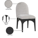  Color_Black/ Grey -- Waldorf Grey Chenille Fabric Upholstered Dining Side Chair IMAGE 9