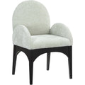  Color_Black/ Green -- Waldorf Mint Chenille Fabric Upholstered Dining Arm Chair IMAGE 1