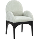  Color_Black/ Green -- Waldorf Mint Chenille Fabric Upholstered Dining Arm Chair IMAGE 1