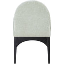  Color_Black/ Green -- Waldorf Mint Chenille Fabric Upholstered Dining Arm Chair IMAGE 3