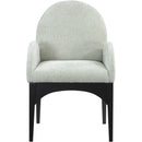  Color_Black/ Green -- Waldorf Mint Chenille Fabric Upholstered Dining Arm Chair IMAGE 4