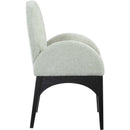  Color_Black/ Green -- Waldorf Mint Chenille Fabric Upholstered Dining Arm Chair IMAGE 5