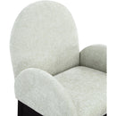  Color_Black/ Green -- Waldorf Mint Chenille Fabric Upholstered Dining Arm Chair IMAGE 6